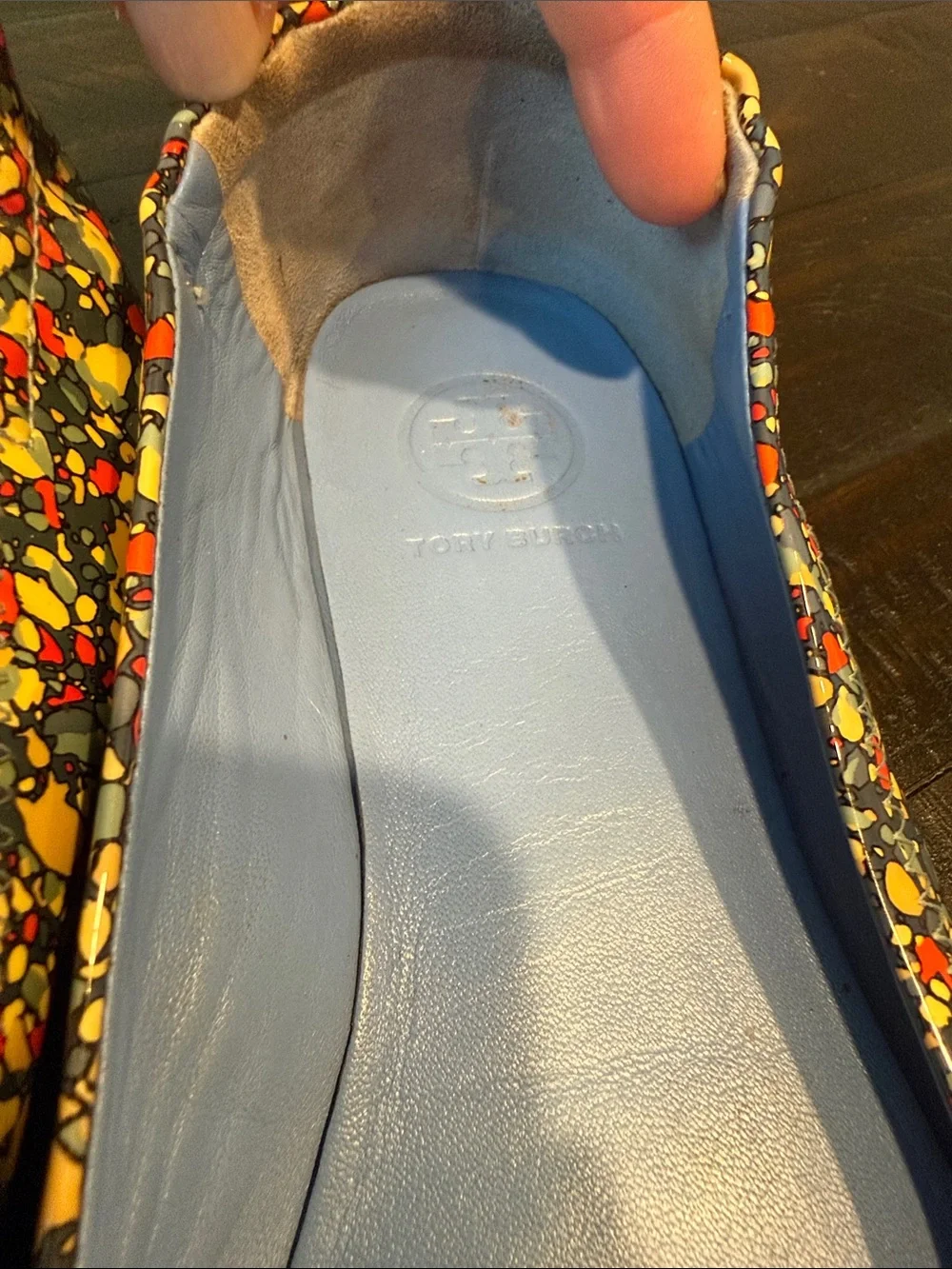 Tory Burch Minnie Travel Confetti Ballet Flats Size 5.5